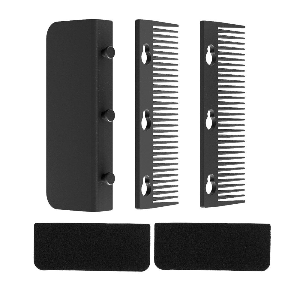 Removable Clip-On Flat Iron Comb Attachment - Black