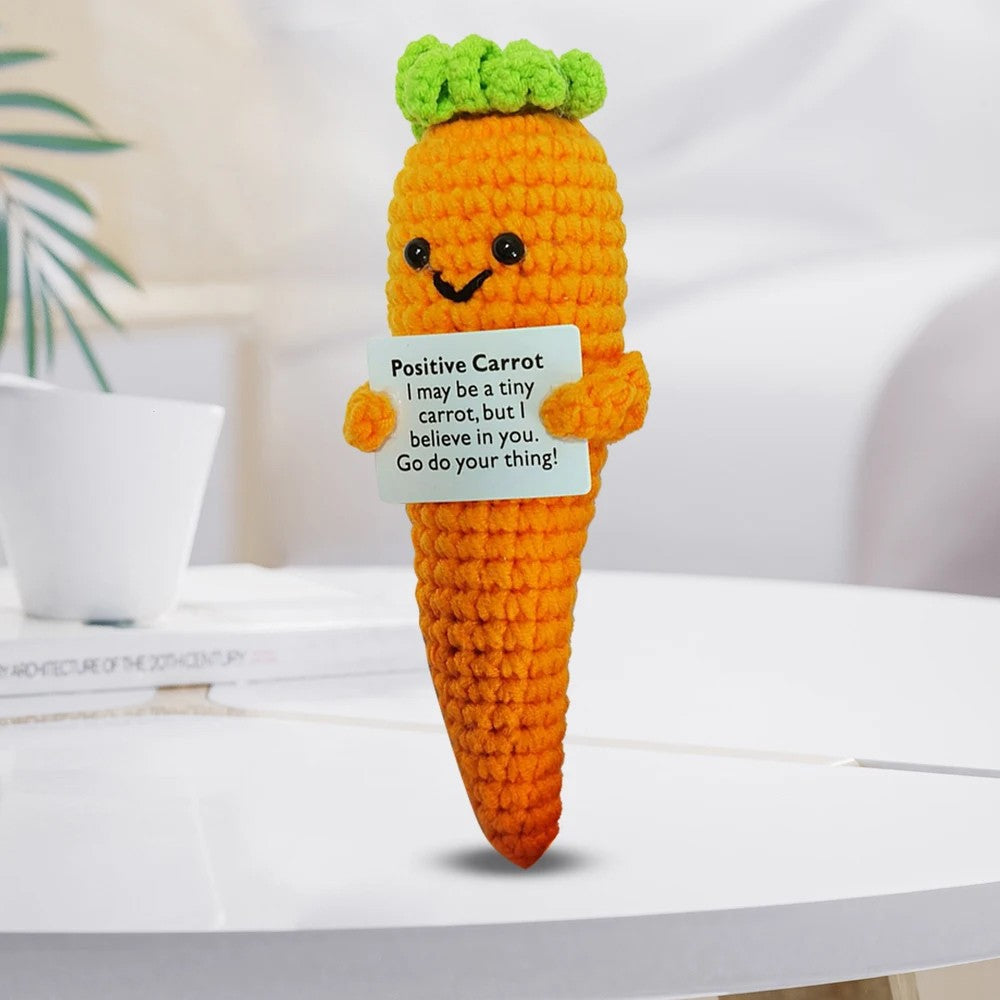 1Pc Mini Positive Crochet Doll with Positivity Affirmation Card - Style 1