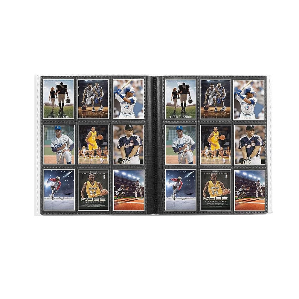 9-Pocket Card Binder Card Collection Album Folder for 360 Cards - White