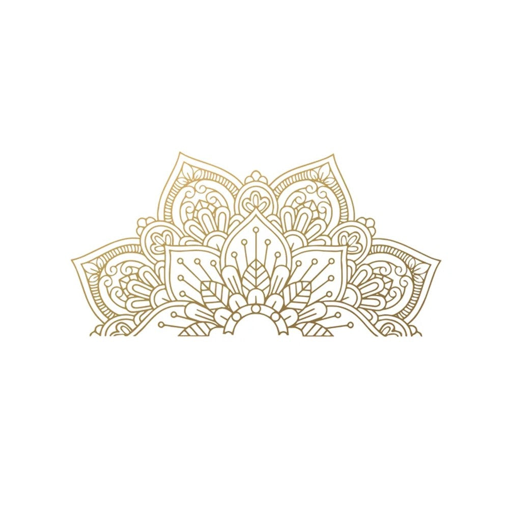 82x42cm Mandala Flower Half-Wall Sticker PVC Wall Art Decal Home Decor - Gold