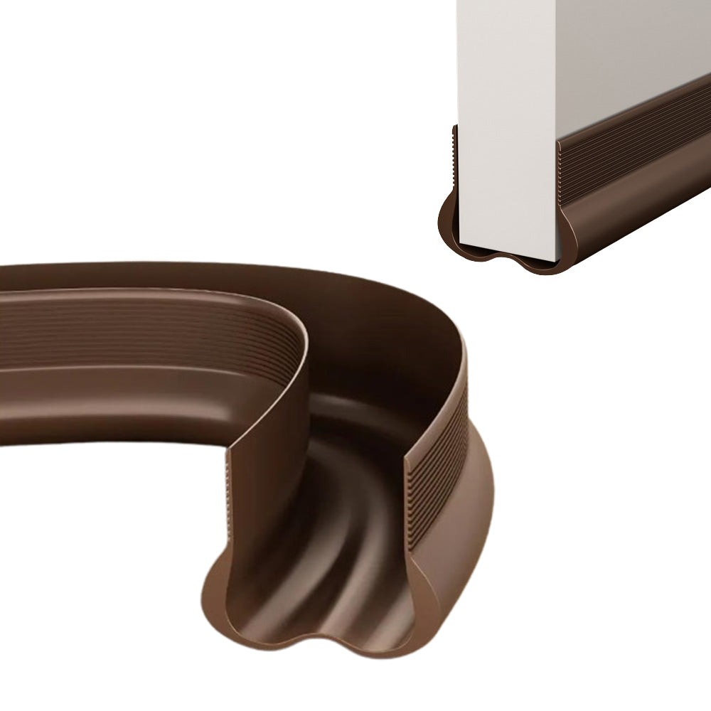 93cm Length Slide-On Under Door Seal Door Draft Stopper Brown