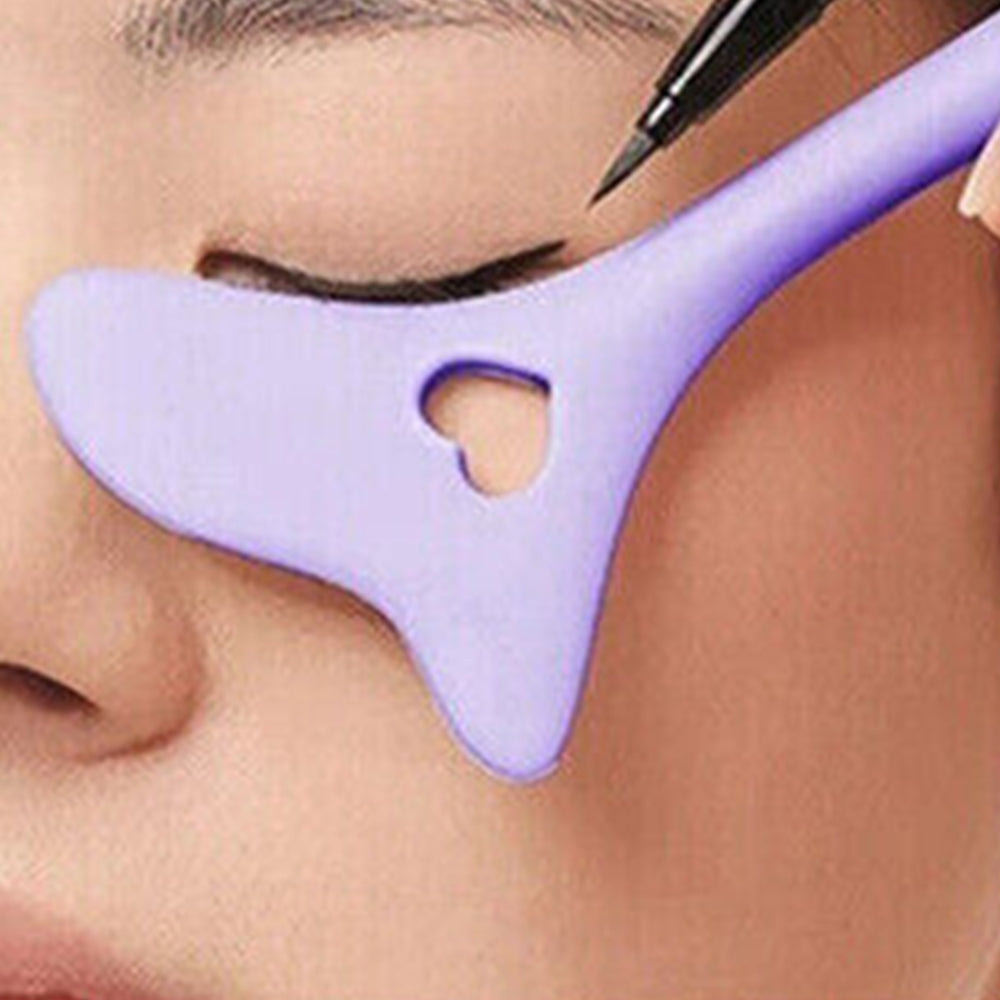 Silicone Eye Liner Aid Multipurpose Washable Eyeliner Makeup Card Purple