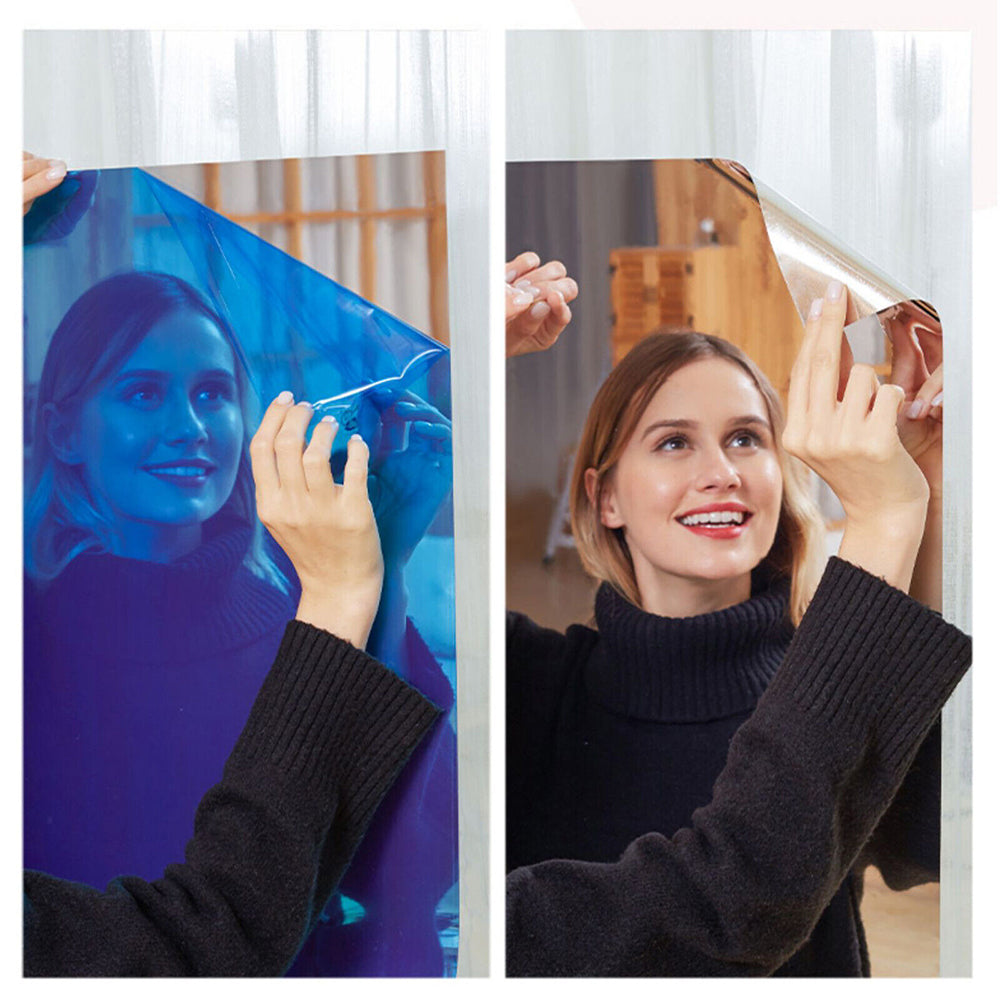 2x0.5m Large Mirror Wall Sticker Roll Self Adhesive Bathroom Room DIY Decor