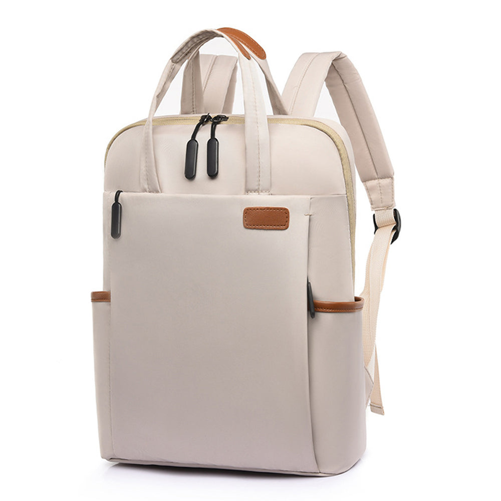 Women Laptop Backpack Rucksack Large Travel Bag School Bag Beige