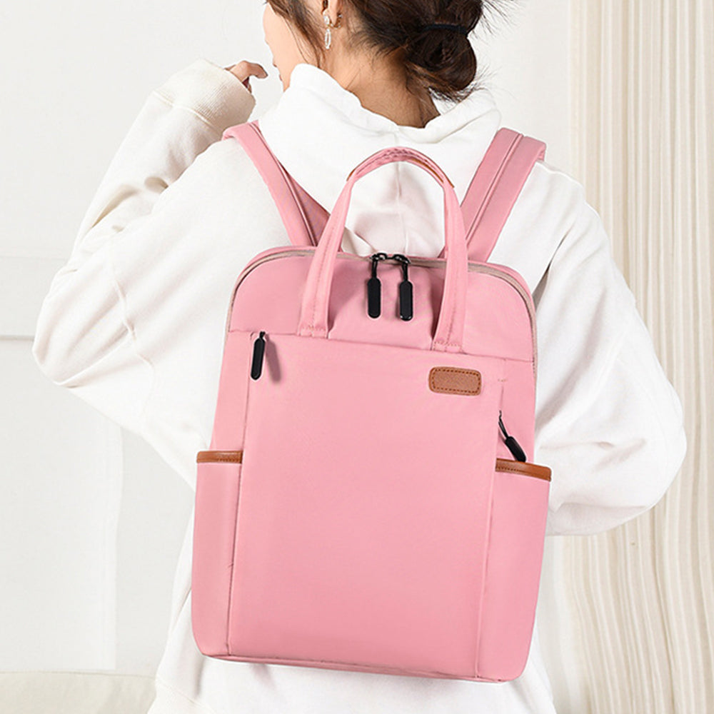 Women Laptop Backpack Rucksack Large Travel Bag School Bag Pink