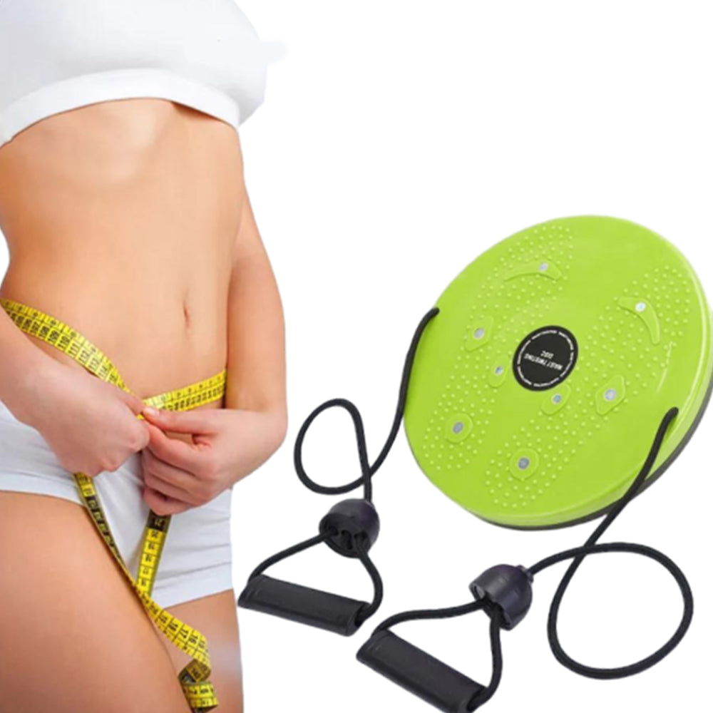 Twist Waist Board Foot Sole Massage Balance Rotating Disc with Drawstring Green