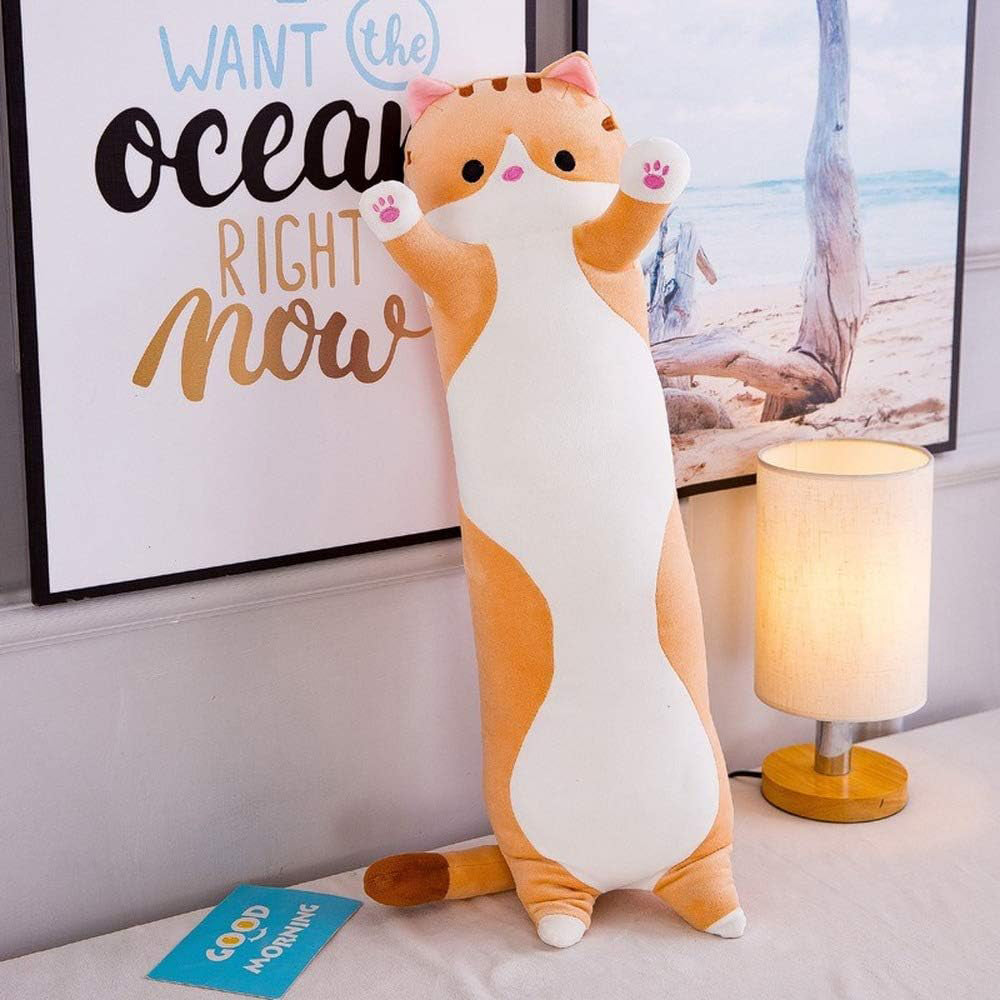 70cm Soft Cute Plush Cat Doll Toy Stuffed Kitten Pillow Cushion Brown