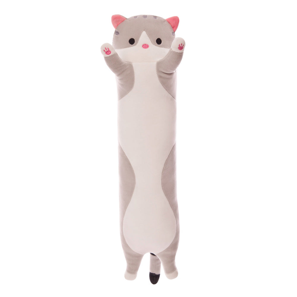 130cm Soft Cute Plush Cat Doll Toy Stuffed Kitten Pillow Cushion Grey