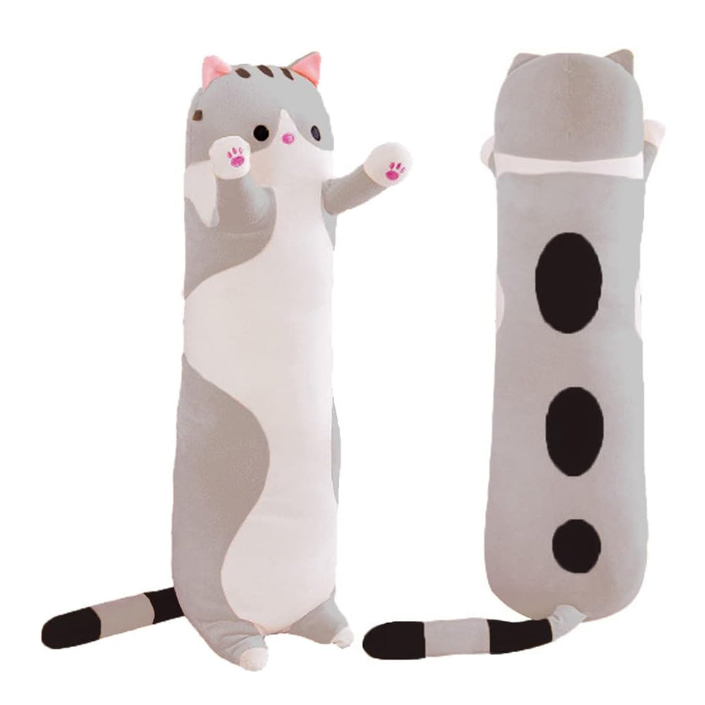 130cm Soft Cute Plush Cat Doll Toy Stuffed Kitten Pillow Cushion Grey