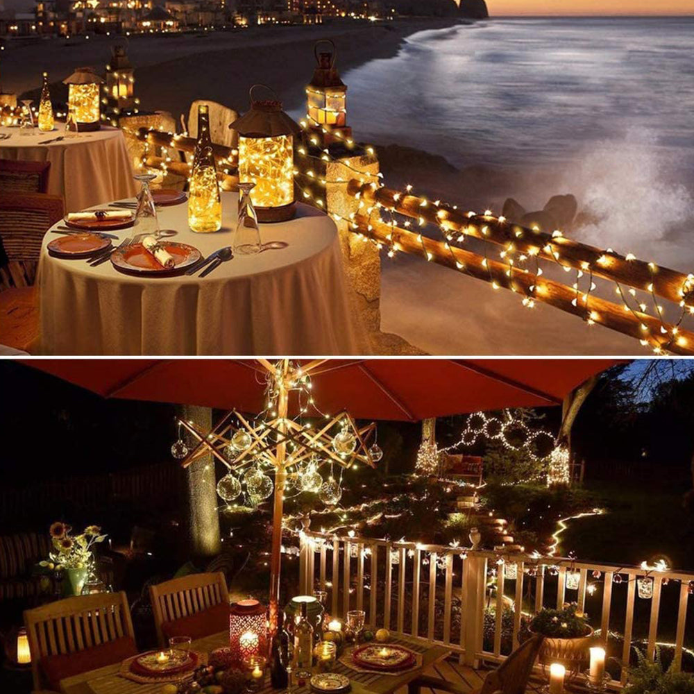 300LED Garden Outdoor Solar Powered Fairy Starry String Light White Light