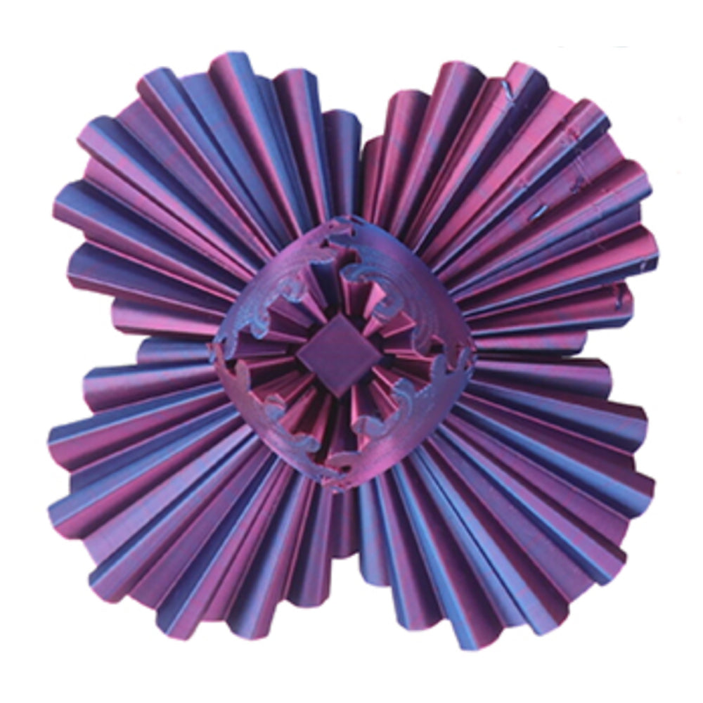 3D Printed Gear Ball Spinner Sphere Cube Stress Relief Fidget Toy Gradient Red