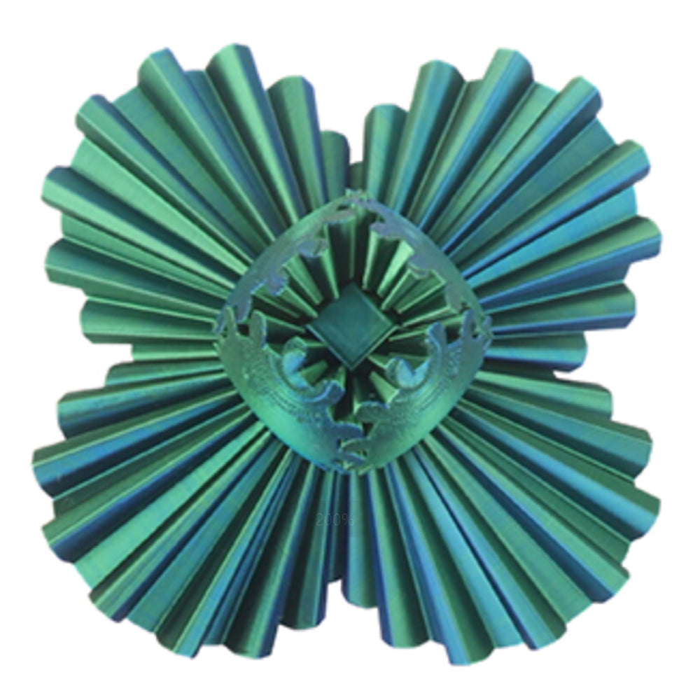 3D Printed Gear Ball Spinner Sphere Cube Stress Relief Fidget Toy Gradient Green