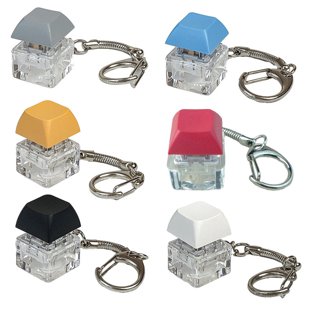 6Pcs Keyboard Keychain Clicker Fidget Toy for Anxiety Stress Relief and Relaxing