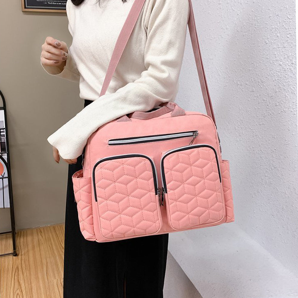 Large Mummy Changing Shoulder Travel Diaper Bag Baby Nappy Tote Handbag Pink