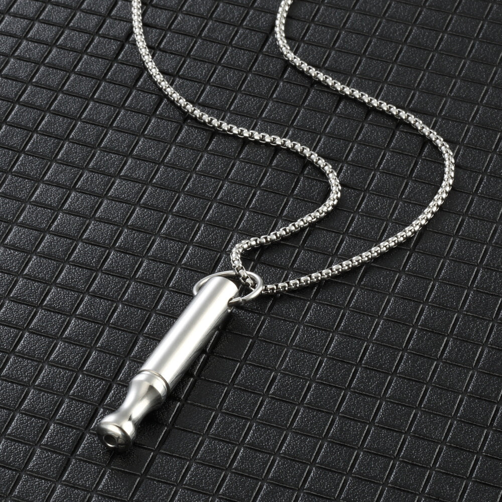 Anxiety Stress Relief Mindful Breathing Necklace Meditation Necklace Silver