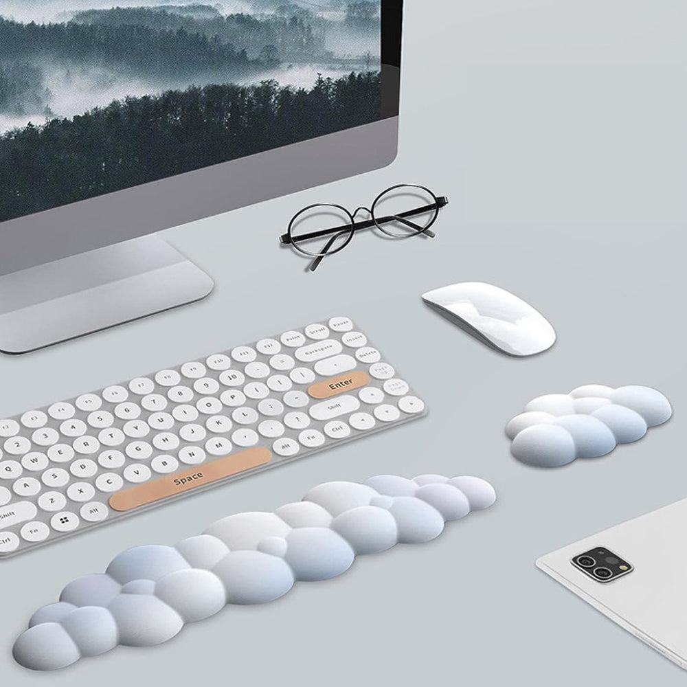 Ergonomic Gradient Cloud Keyboard Mouse Wrist Rest Wrist Support for Computer Users