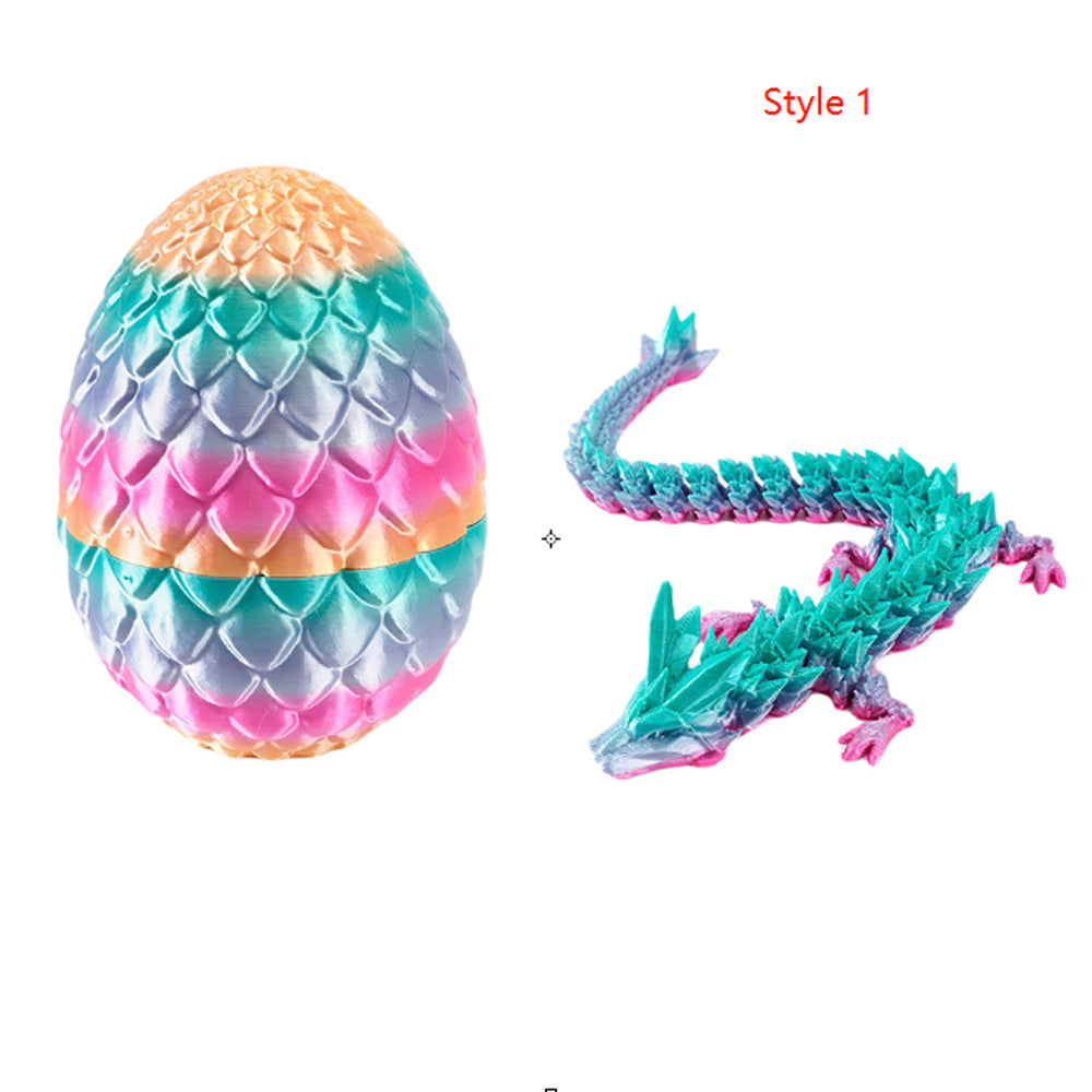 Articulated 3D Printed Dragon Egg with a Dragon Inside