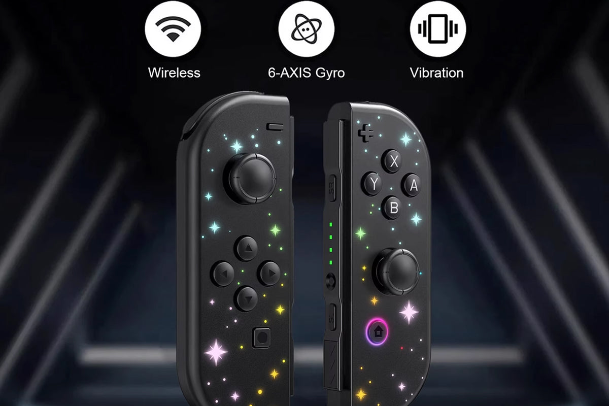 Pair of Replacement Wireless Controllers Compatible with Switch/OLED/Lite