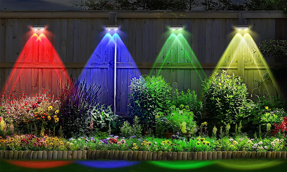RGB Solar Wall Washer Light Outdoor Fence Decorative Lights for Garden Deck