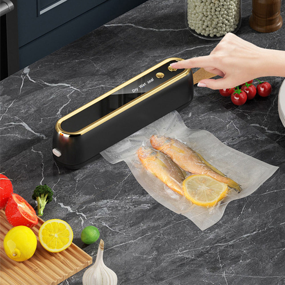 Cordless Magnetic Vacuum Sealer Machine with 10 Vacuum Bags for Food Storage