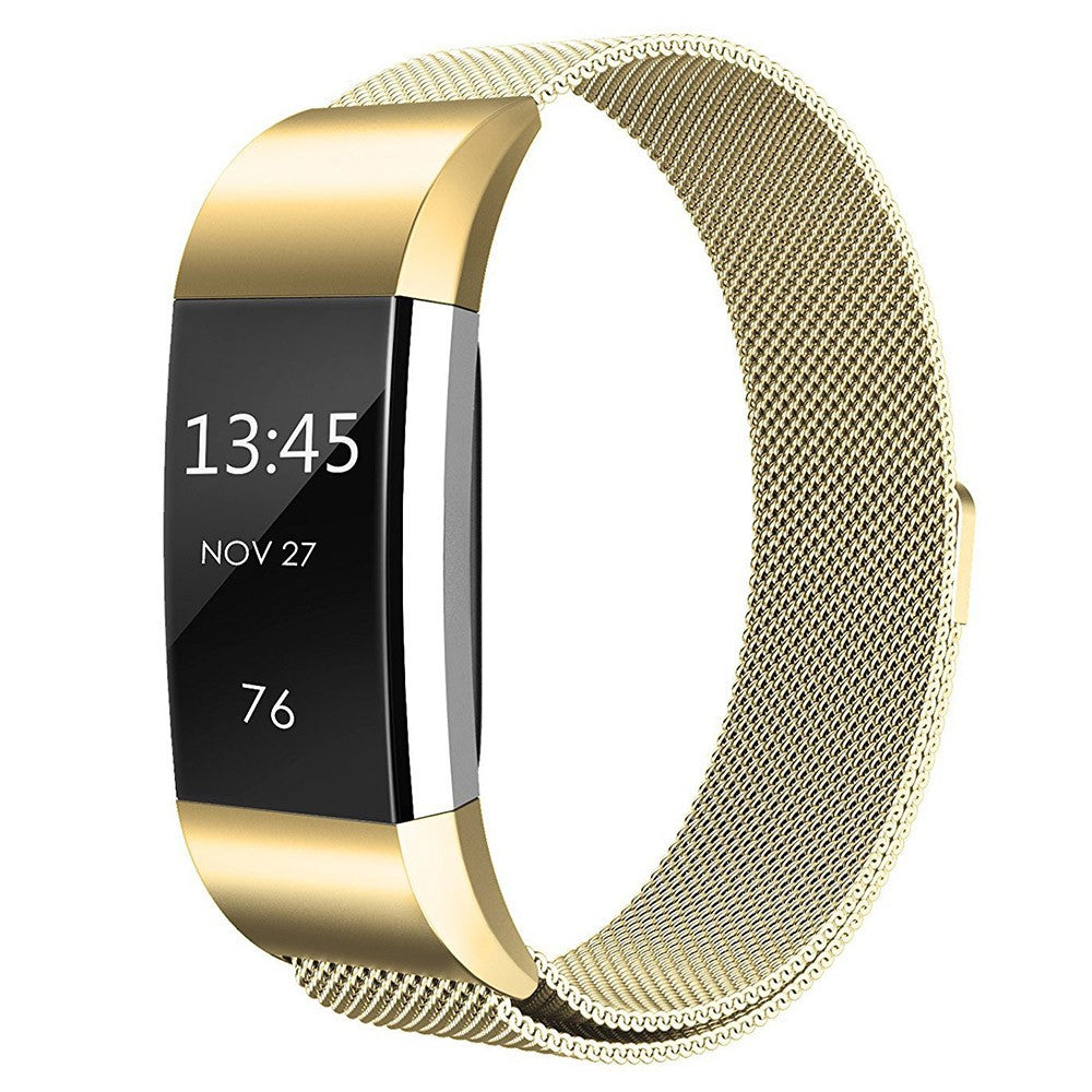 Stainless Steel Milanese Loop Replacement Band for Fitbit Charge 2 - Gold