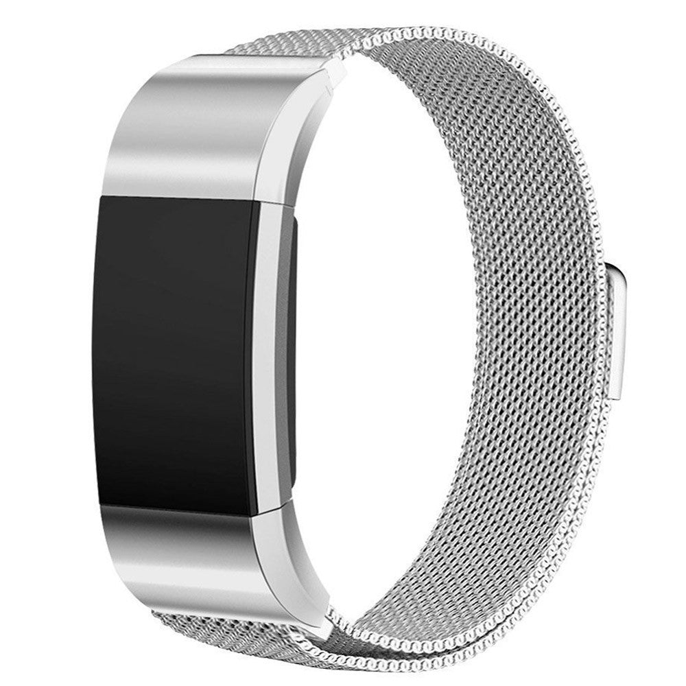 Stainless Steel Milanese Loop Replacement Band for Fitbit Charge 2 - Silver