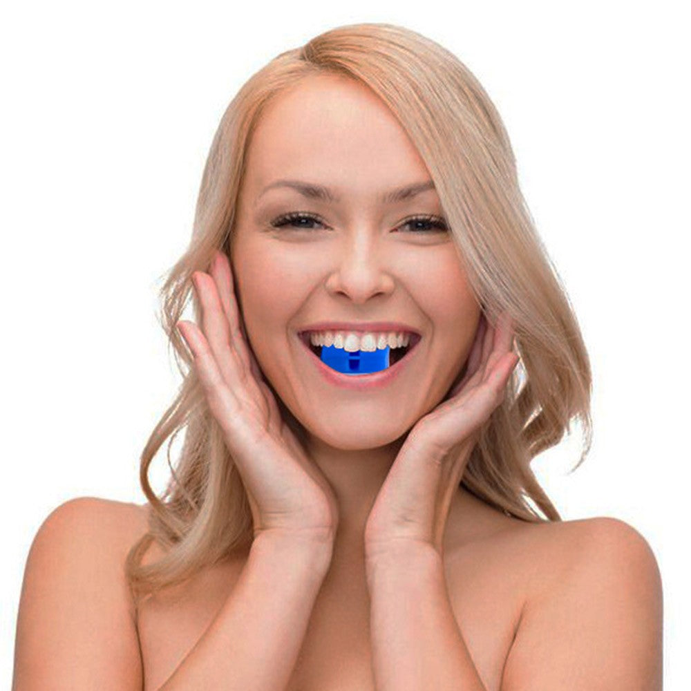 2Pcs Jaw Exerciser Silicone Jawline Shaper Facial Exerciser - Black+Blue