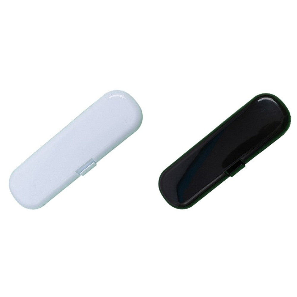 2Pcs Travel Portable Electric Toothbrush Case - Black+White