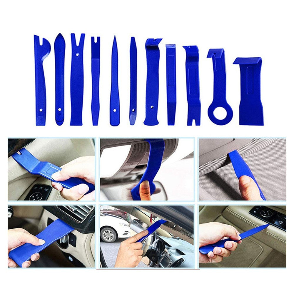 19-Piece Car Trim Removal Tool Set PP Plastic Remover with Storage Bag - Blue