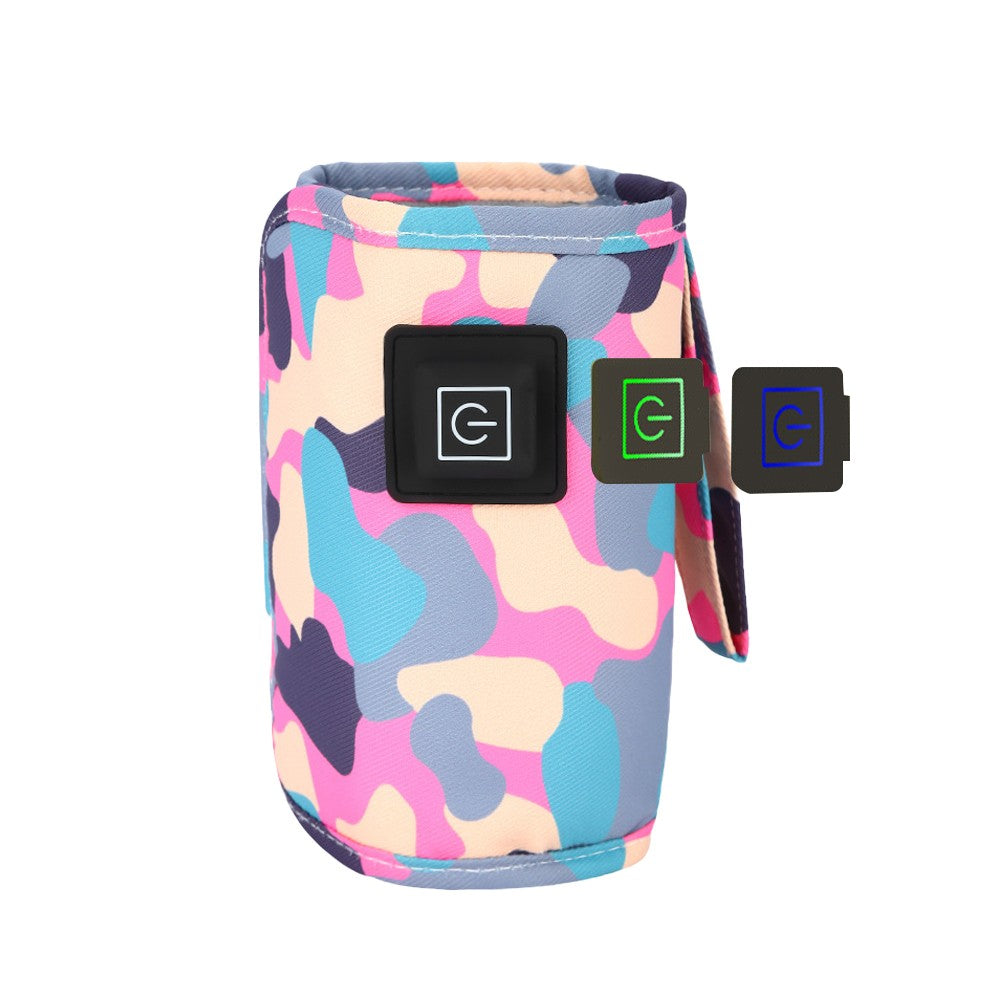 Portable Baby Bottle Milk Warmer with 3 Temperature Settings - Colorful