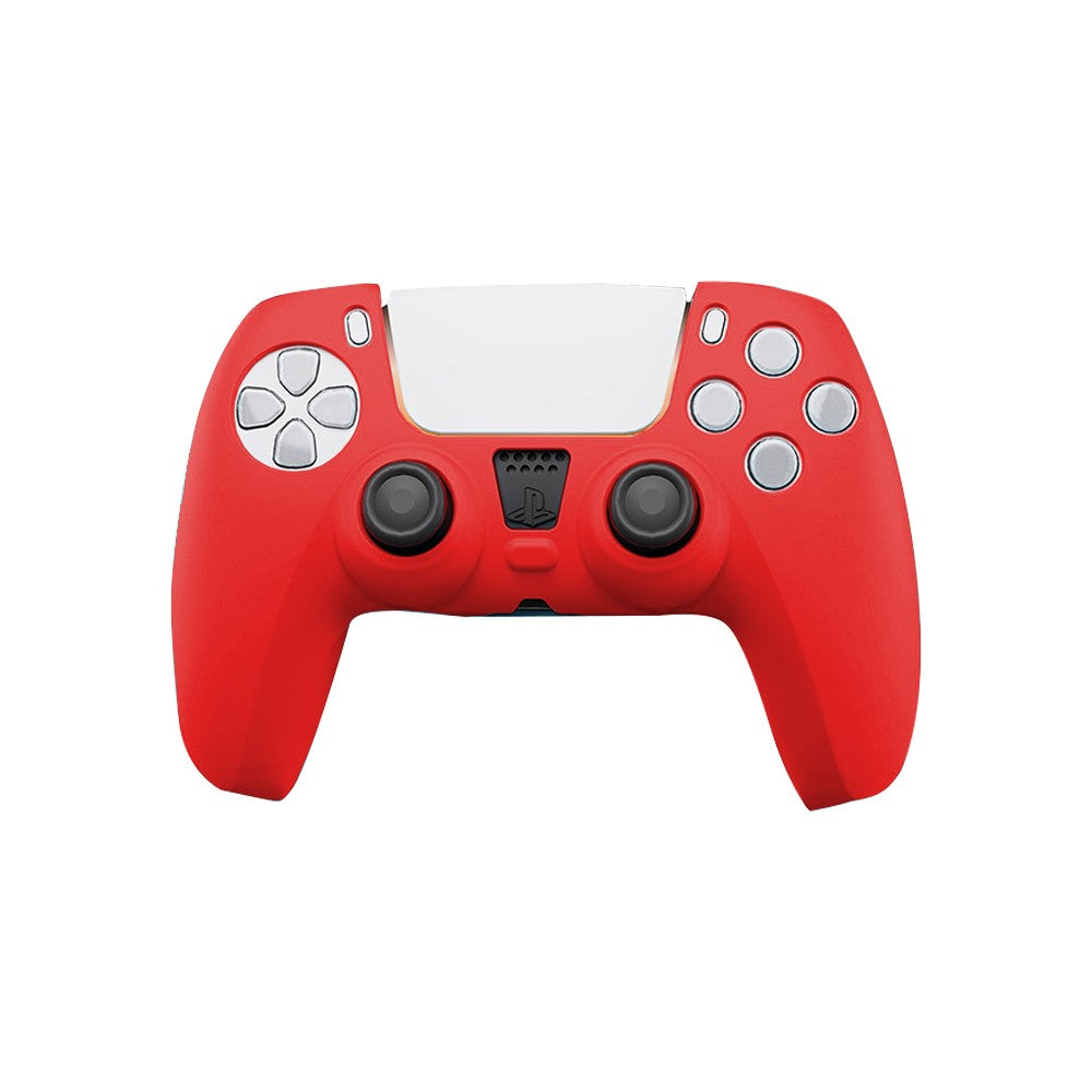 Protective Case Soft Silicone Cover for Sony Playstation 5 Controller - Red