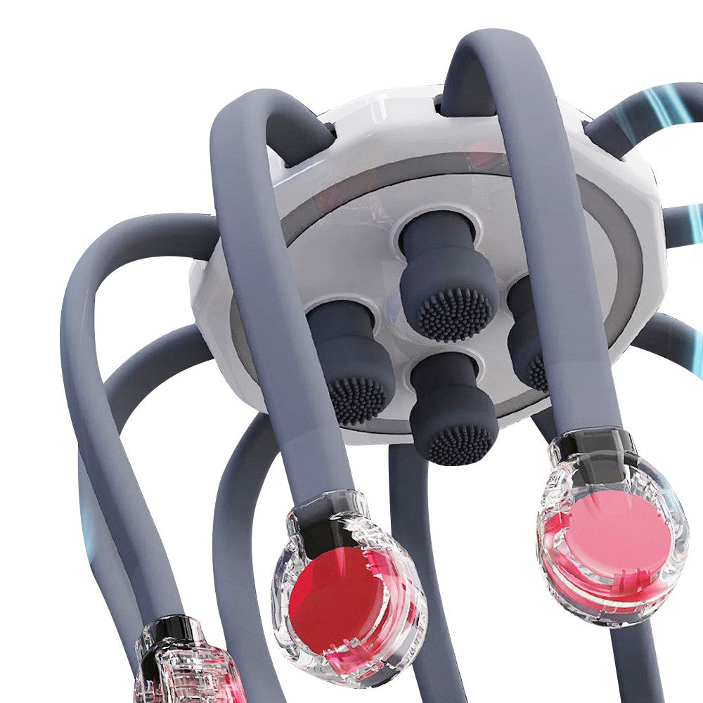 Electric Head Massager Portable USB Octopus Claw Scalp Massager - Grey