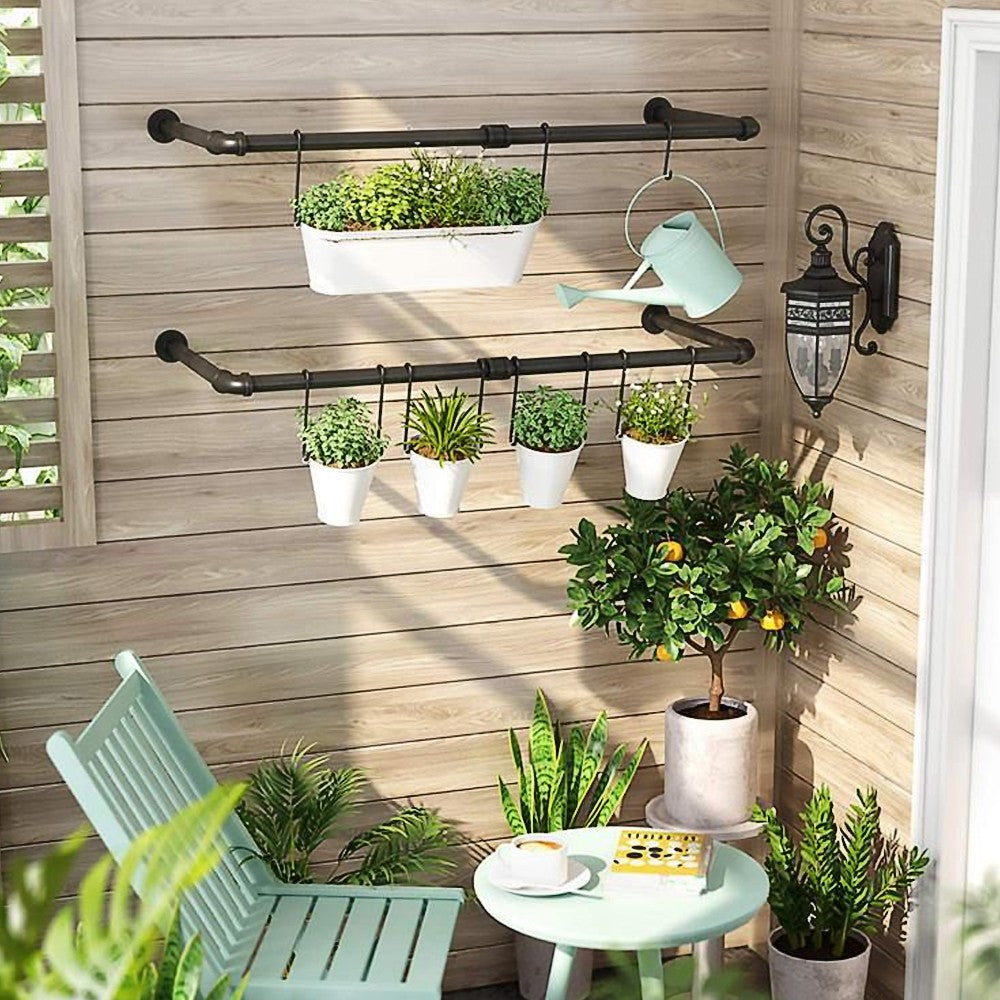 1Pc Wall Mounted Clothing Rack Wardrobe Garment Rack Multi Purpose Hanging Rod