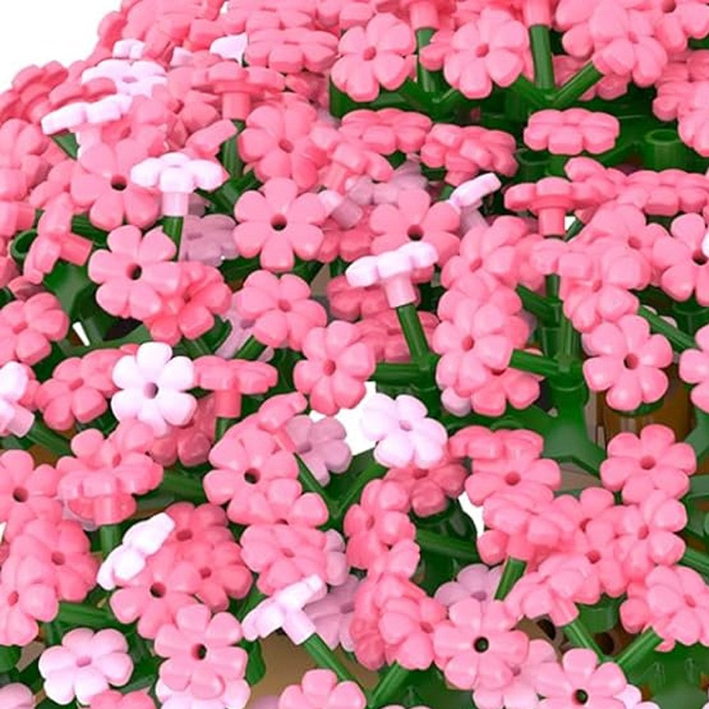 Cherry Blossom Tree Building Block Set STEM Flower House Building Block Playset