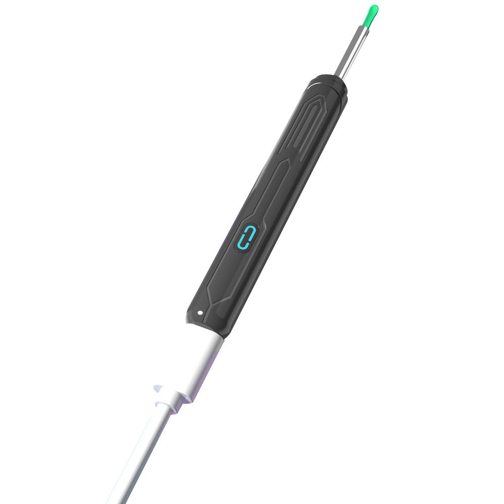 Wireless Visual Otoscope WiFi Ear Wax Removal Tool with Ear Pick Set - Black
