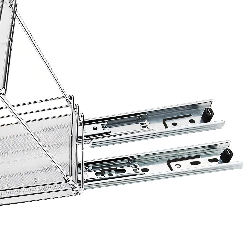 2 Tiers Pull Out Spice Rack Organizer Slide Out Drawer Cabinet Organizer Kitchen Storage Rack