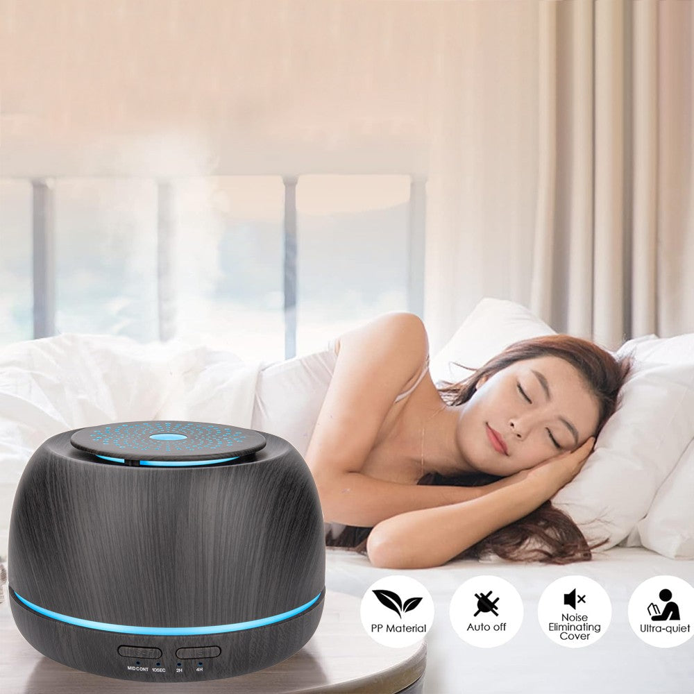 300ML Essential Oil Diffuser Aromatherapy Diffuser Mini Humidifier - Black