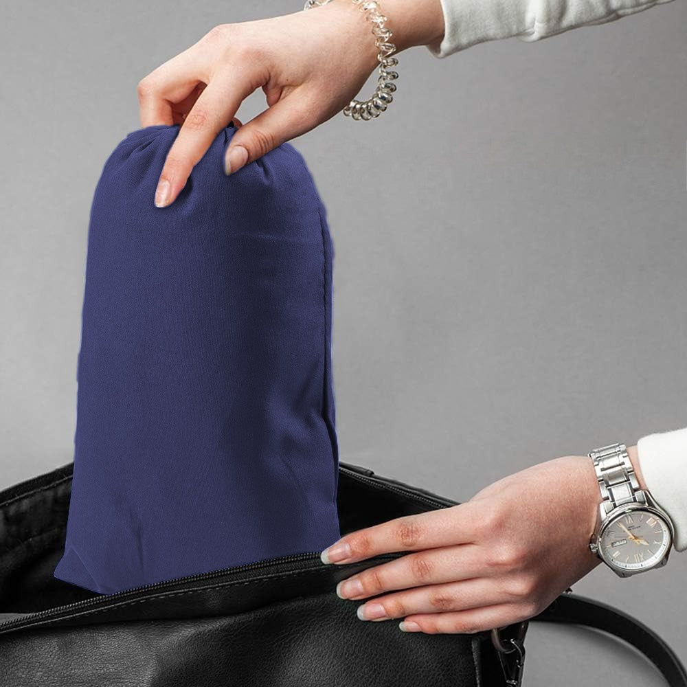 1Pc 75x210cm Portable Sleeping Bag Liner Sheet for Travel Camping - Navy Blue