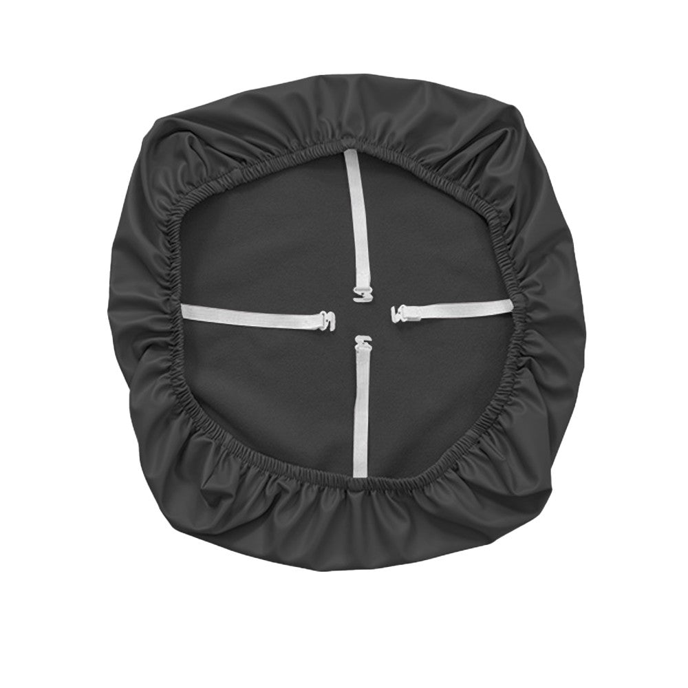 4Pcs Waterproof PU Leather Chair Seat Cover Stretch Chair Cushion Cover - Black