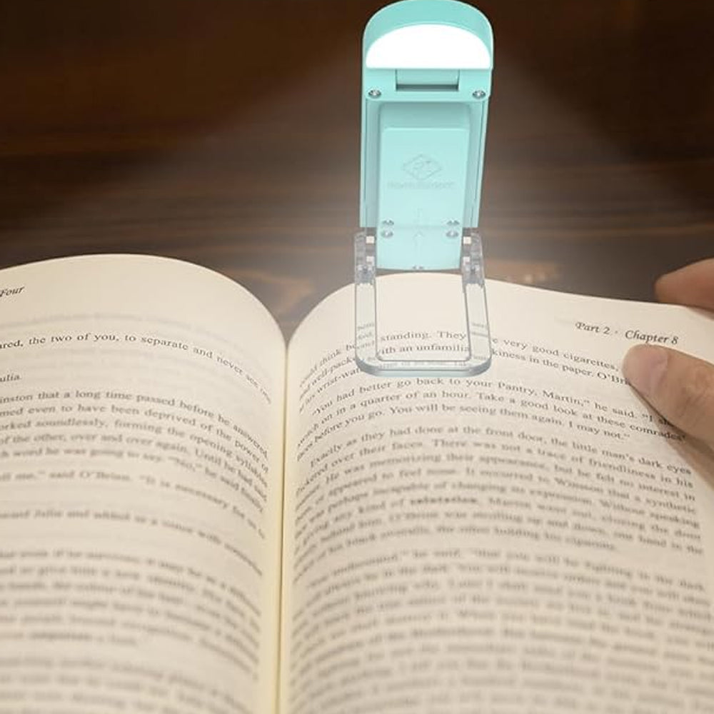 Reading Light Book Clip Lamp Bookmark Lamp USB Rechargeable Portable - Blue