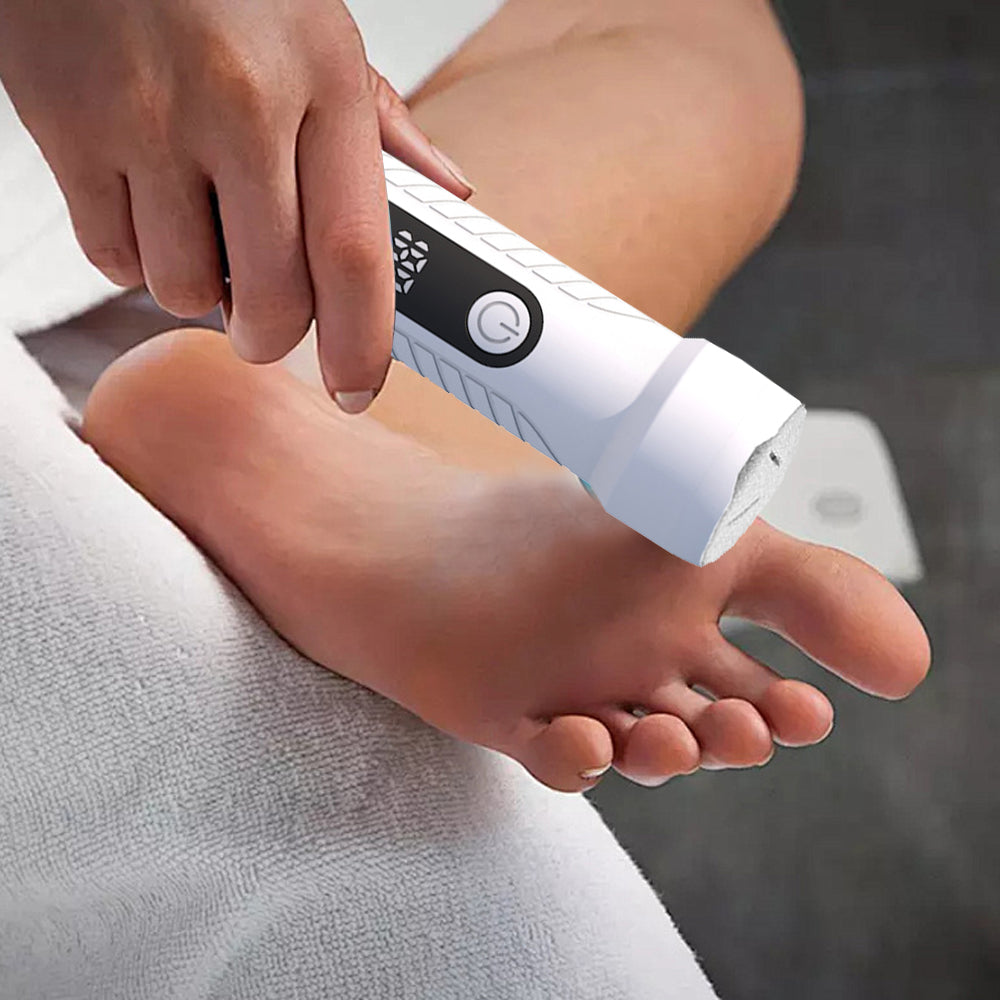 10Pcs Rechargeable Foot Callus Remover Water-Resistant Foot File Pedicure -White