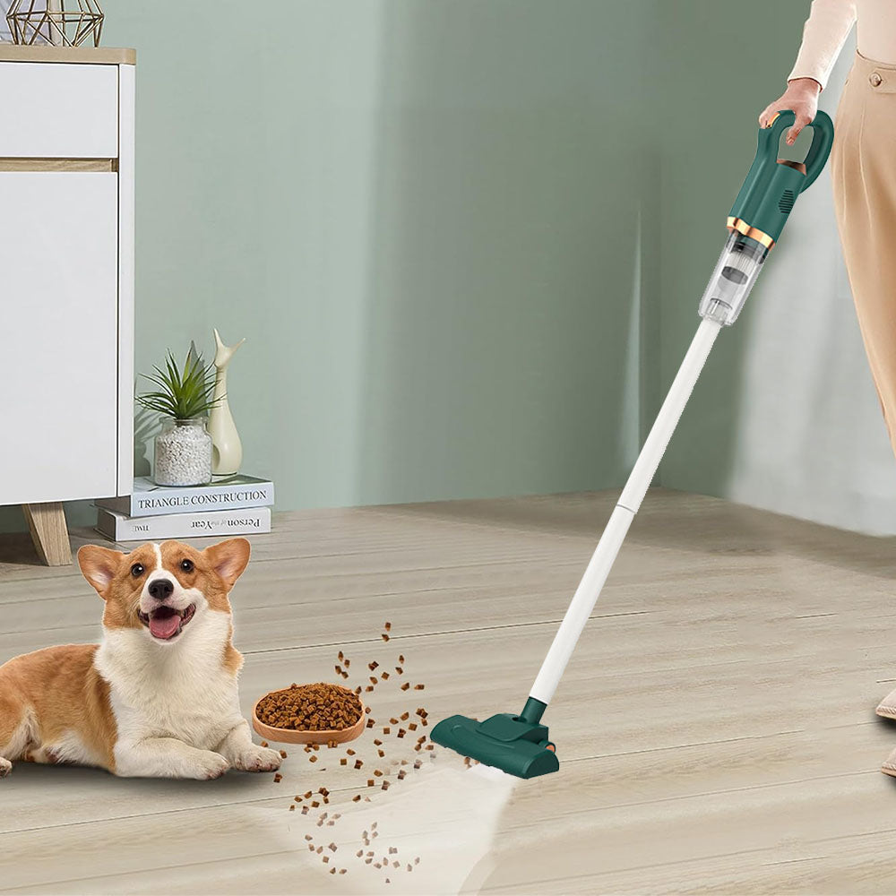 Cordless Handheld Stick Vacuum Cleaner with Powerful Suction - Green