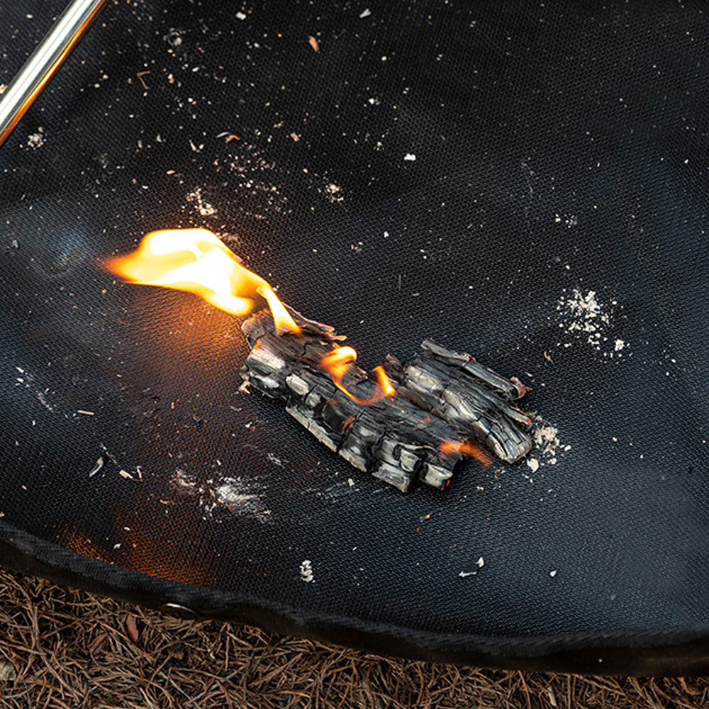 Fire Pit Fireproof Mat Hexagonal Foldable Firewood Bag Ember Heat Resistant Mat