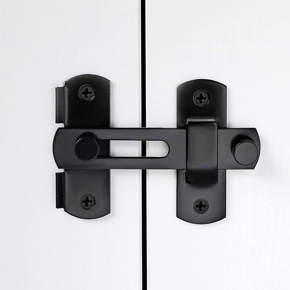 4Pcs Barn Door Latches Stainless Steel Barn Gate Flip Door Locks Black