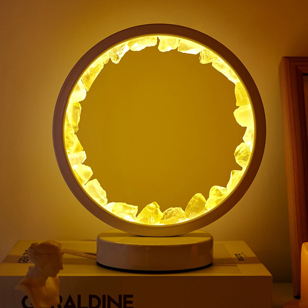 Energy Healing Cluster Lamp Bedroom Lamp Night Light Yellow