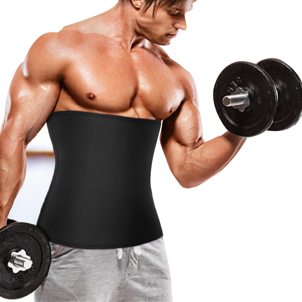 Waist Trimmer Slimming Sauna Belt Stomach Trainer Workout Shaper Silver L