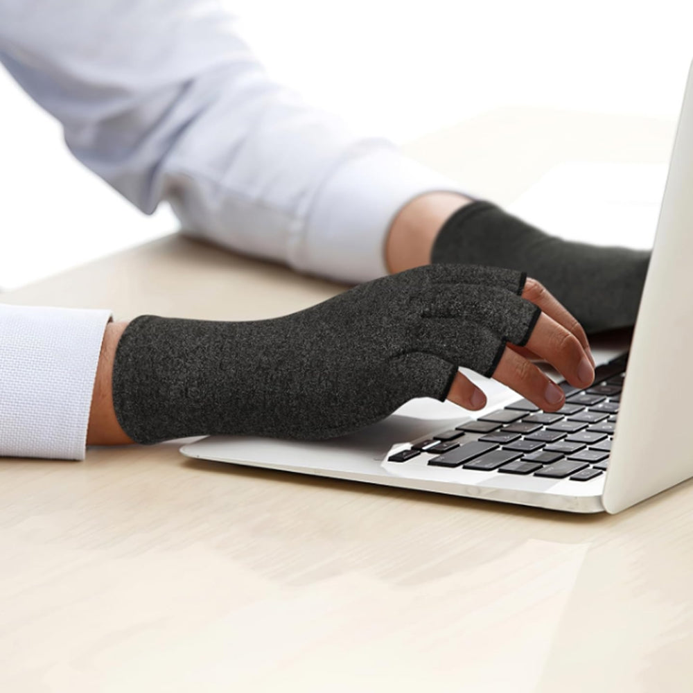 Fingerless Arthritis Compression Gloves Finger Pain Support XL
