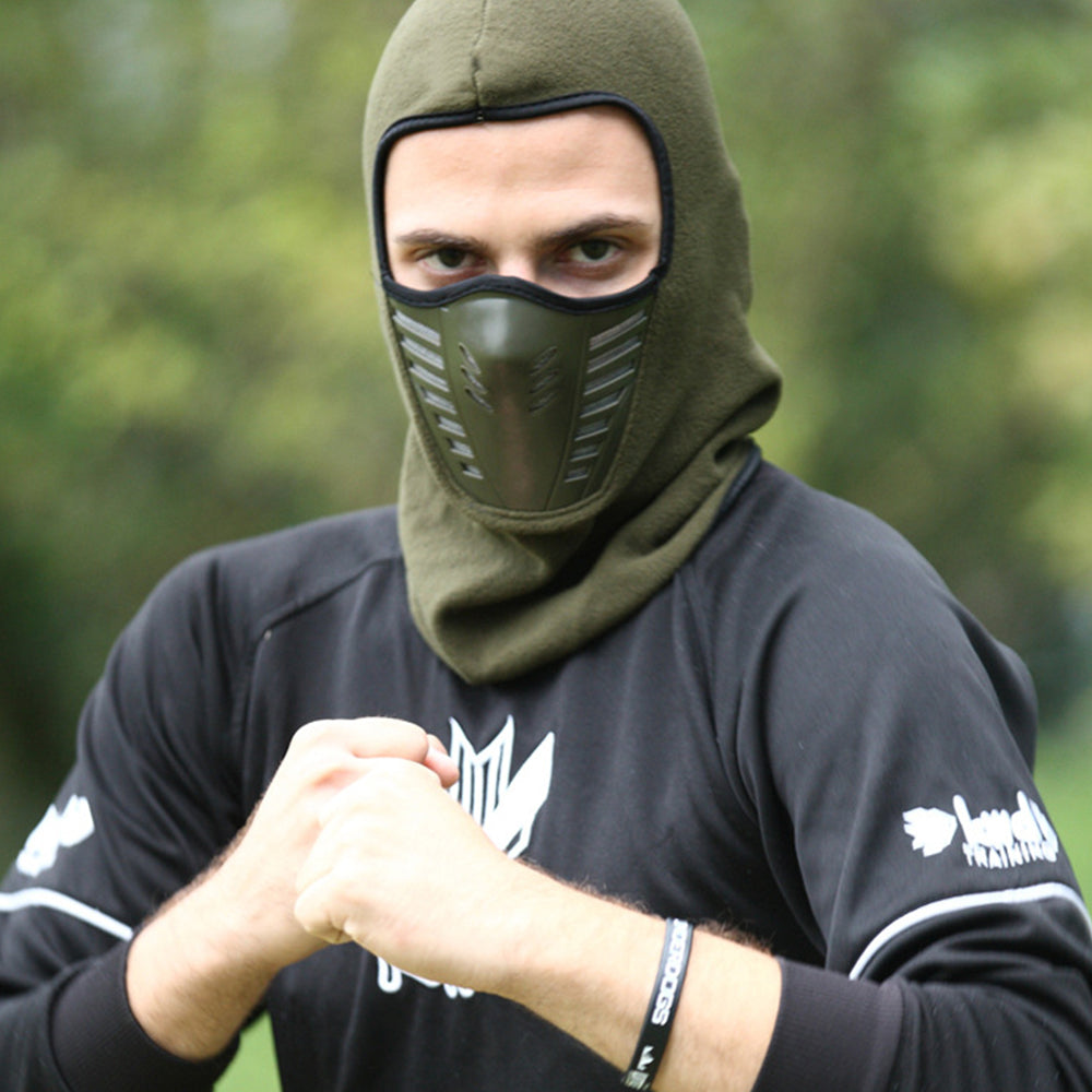 2Pcs Motorcycle Thermal Face Mask Balaclava Ski Mask Army Green