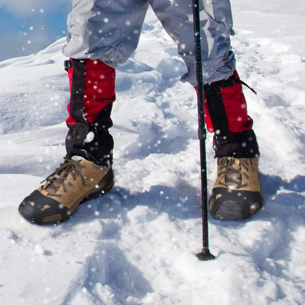 10-Stud Ice Cleats Crampons Snow Shoe Spikes Grips Anti-Slip for Shoes Boots M