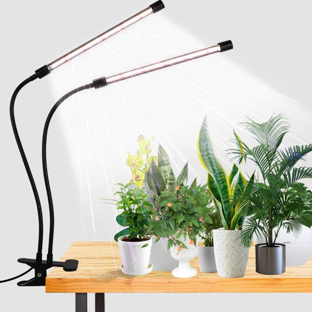2 Head Indoor Clip LED Grow Light Growing Veg Flower 8W Plant Lamp